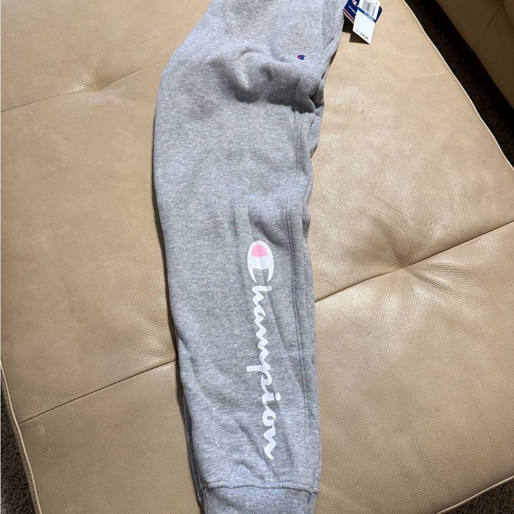 Champion Gray Tapered Sweatpants with Elastic Cuffs